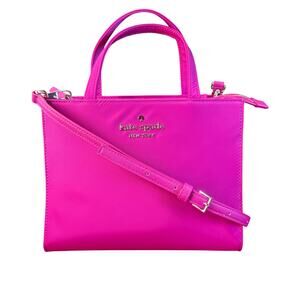Kate Spade Watson Lane Sam Nylon Satchel Sweetheart Pink Purse Bag Shoulder Bag